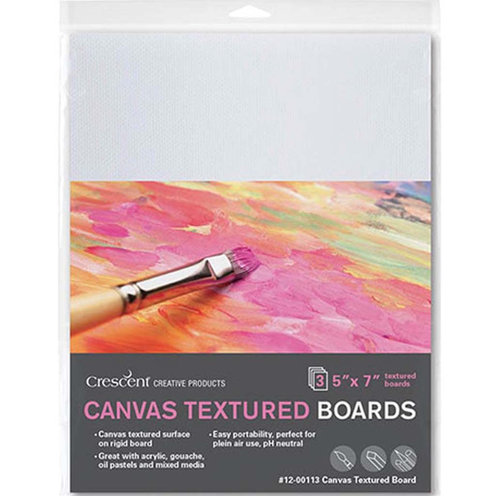 Canvas Board 5in x 7in White Set of 3