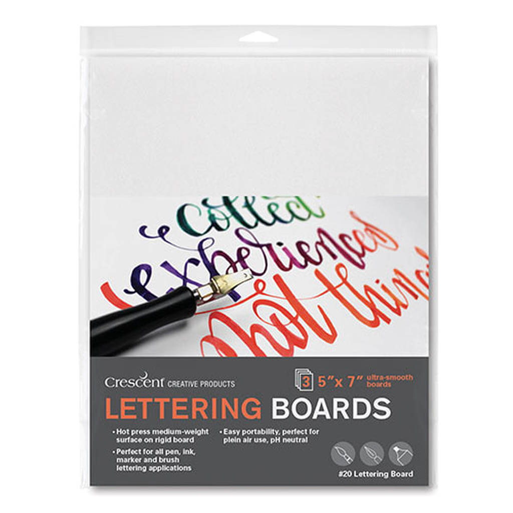 Crescent Lettering Board 3-Pack 5in x 7in White