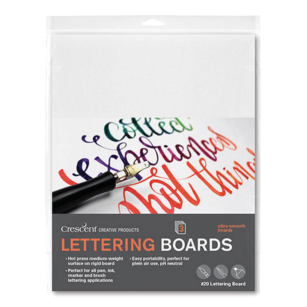 Crescent Lettering Board 3-Pack 8in x 10in White