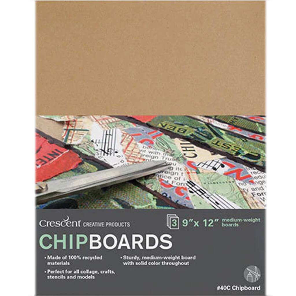 Crescent Chipboard 3/pkg 9in x 12in Natural