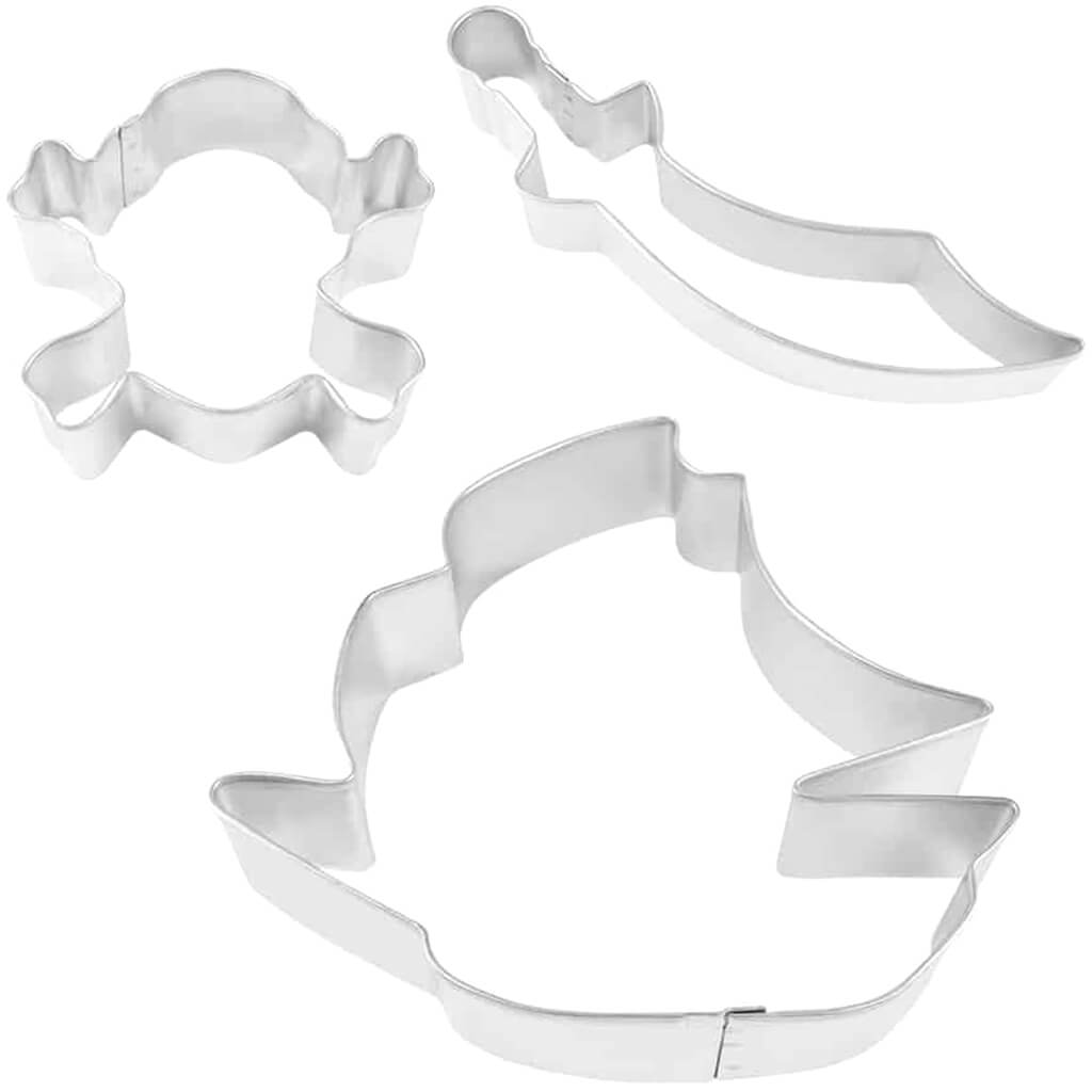 Pirate Cookie Cutter Set, 3pc