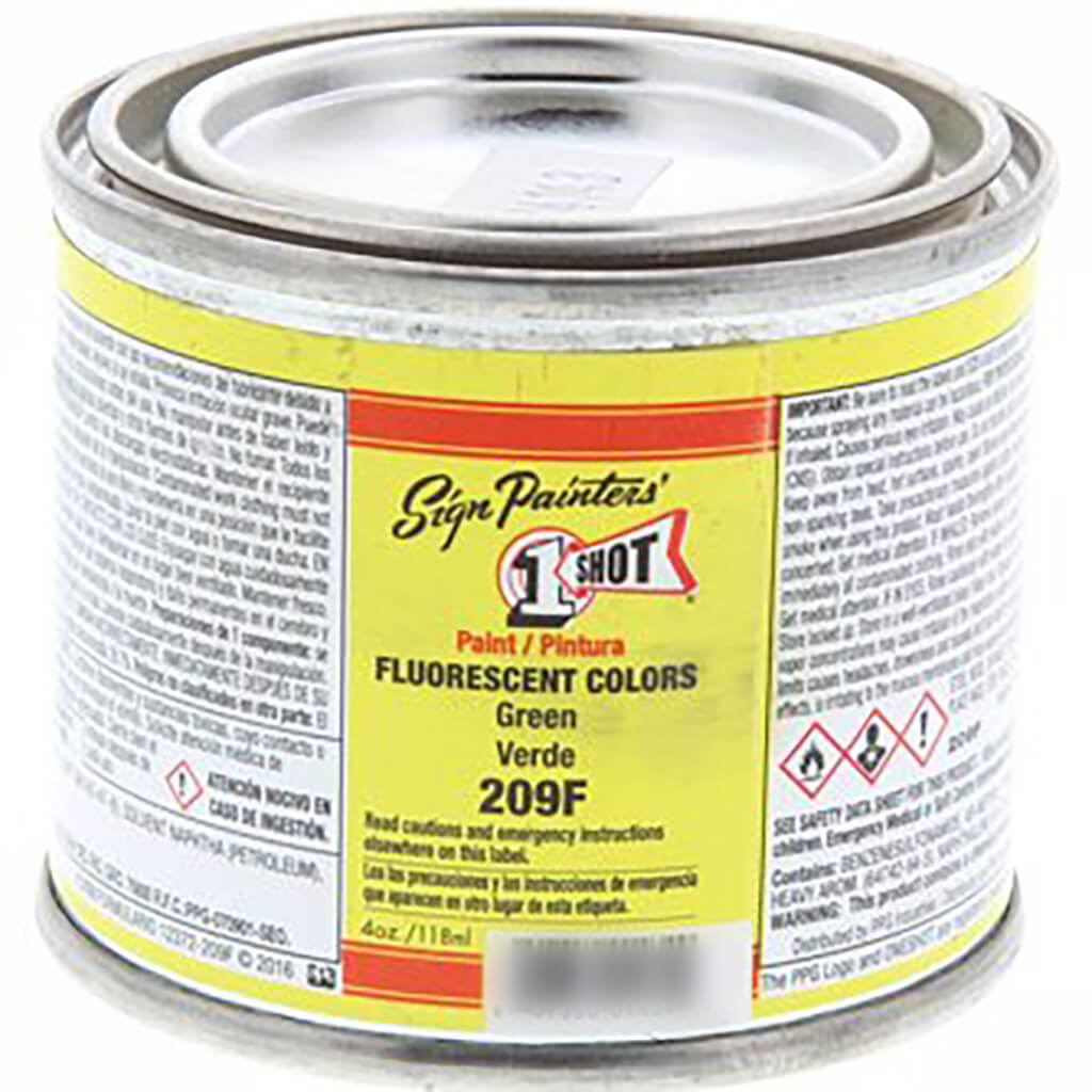 Lettering Flourescent Colors 1/4 Pint Chartreuse
