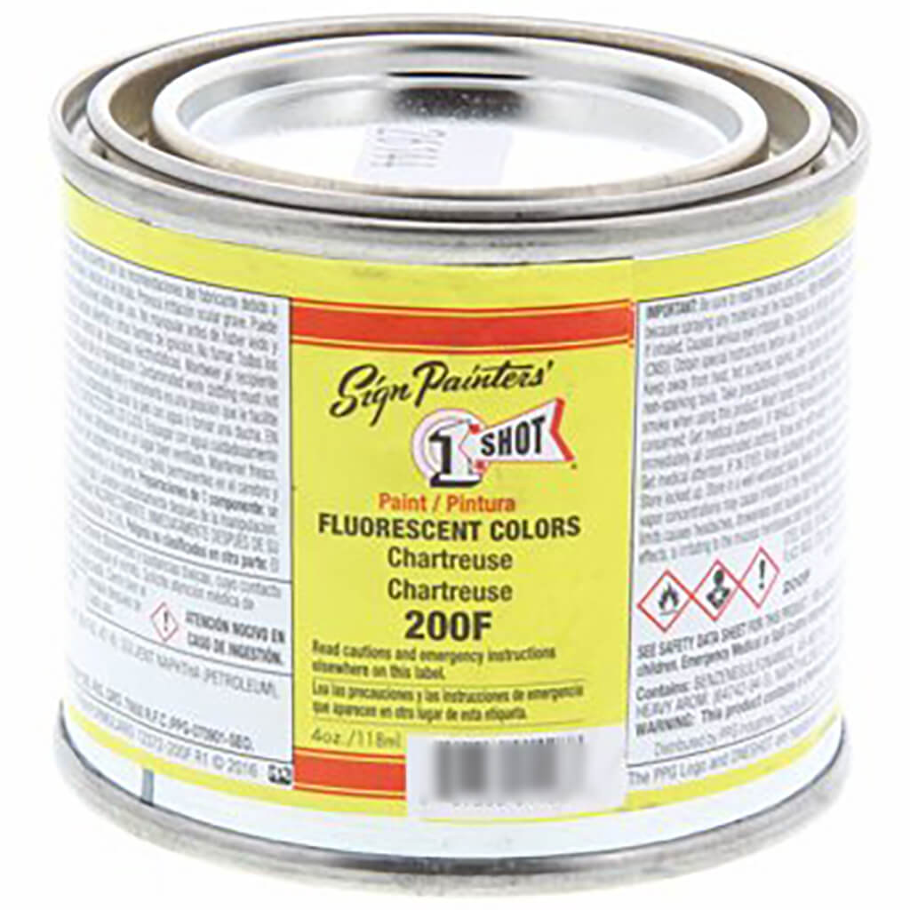 Lettering Flourescent Colors 1/4 Pint Chartreuse