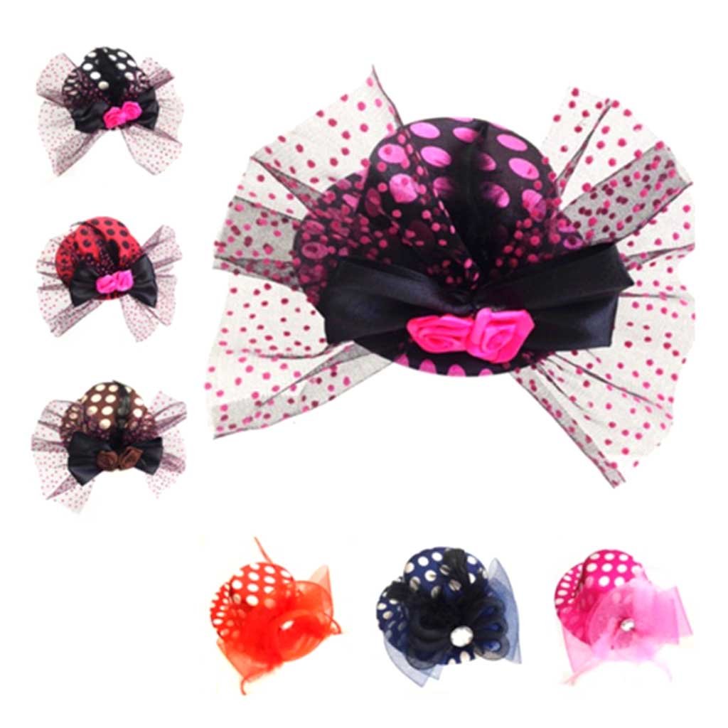 Polka Dot Mini Hat Clip