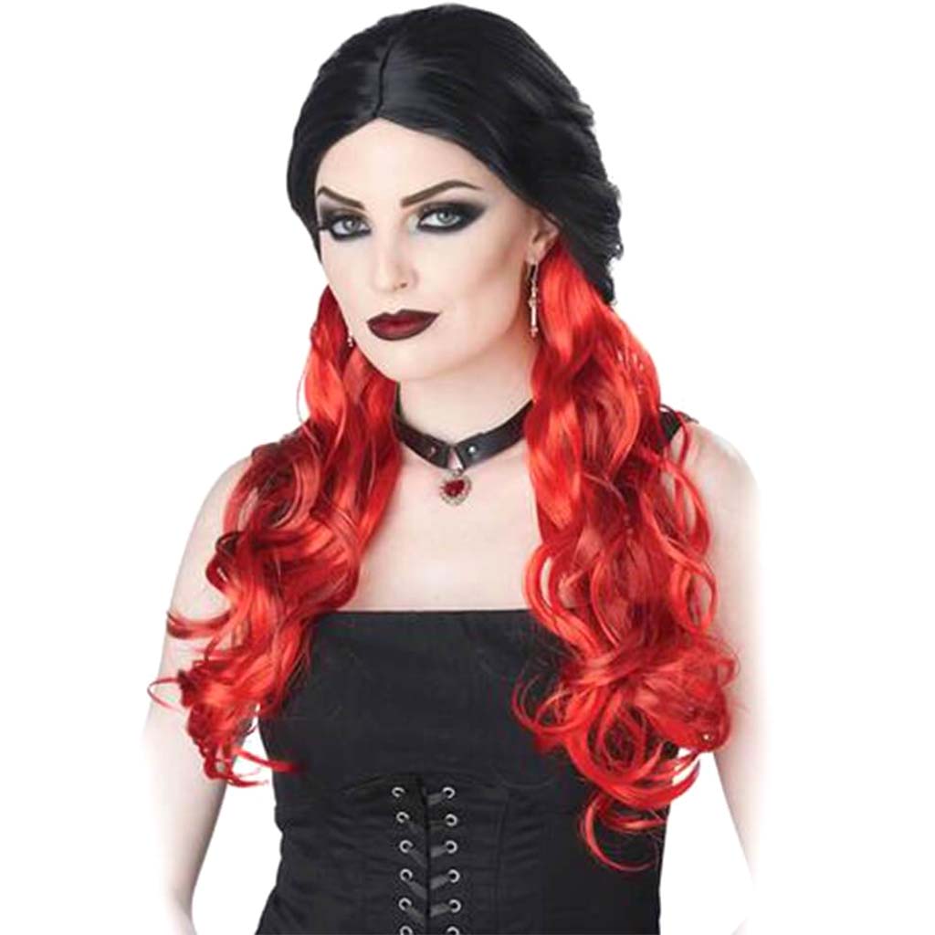 Morbid Mistress Wig Red/Black