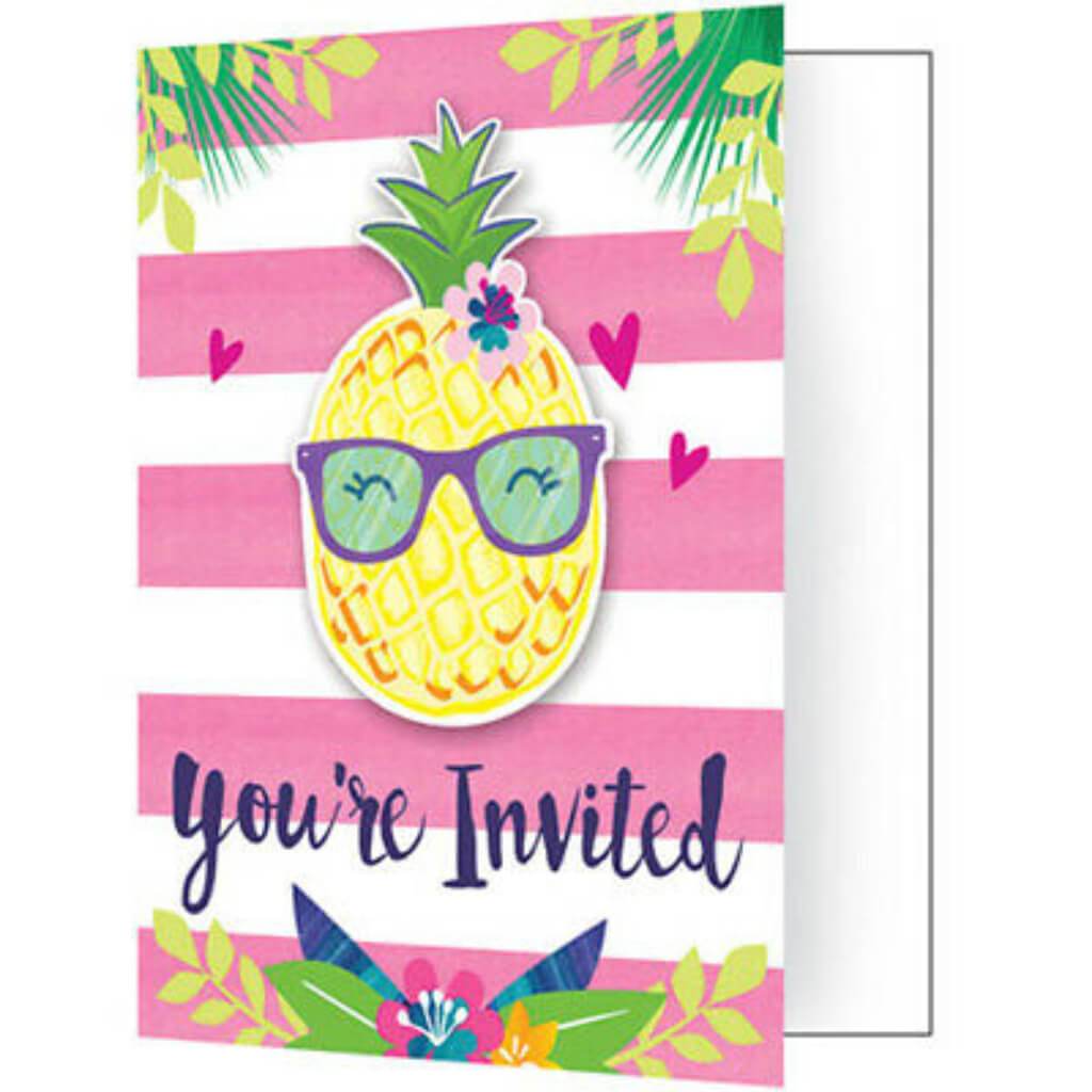 Pineapple N Friends Invitation 8ct