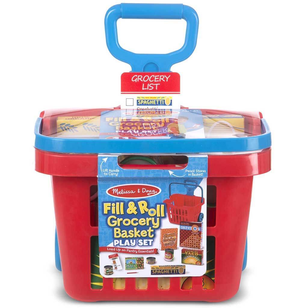 Fill &amp; Roll Grocery Basket Play Set