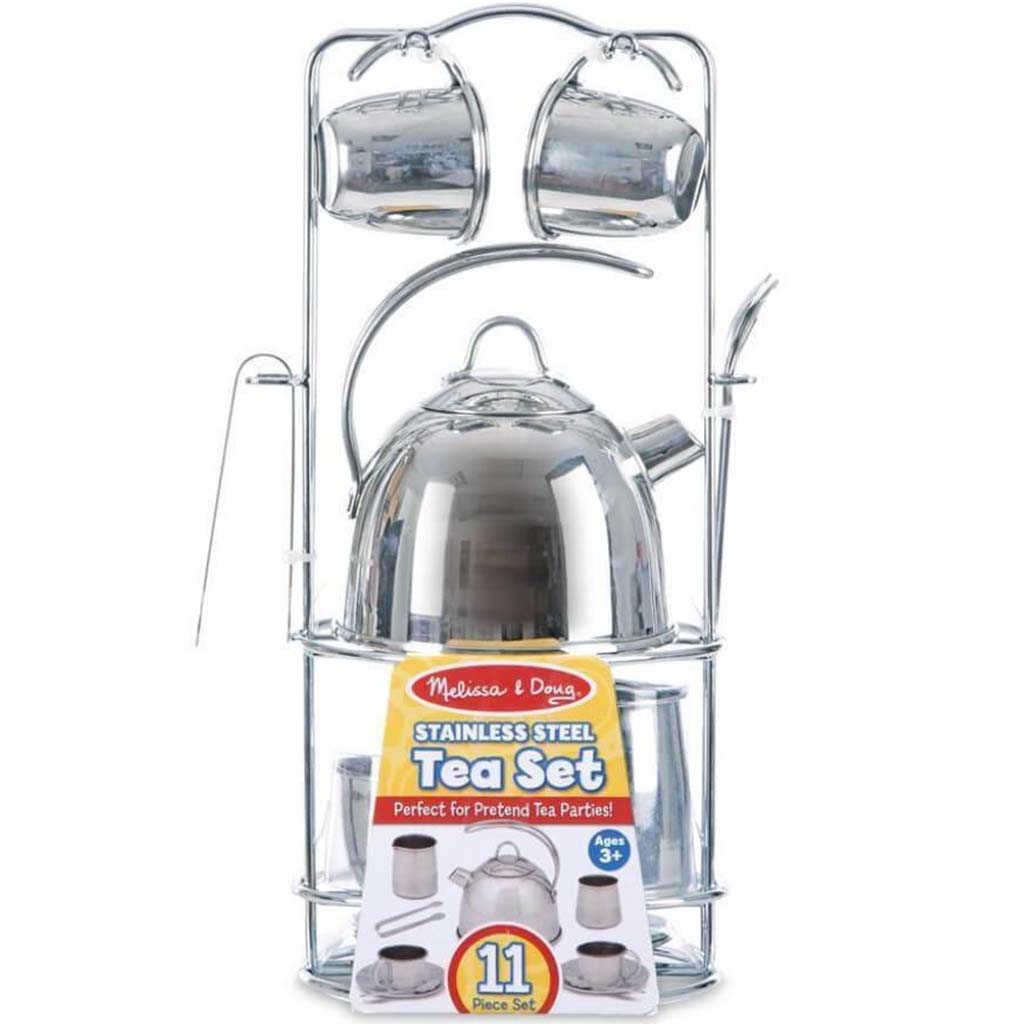 Stainless Steel Tea Set and Storage Stand 