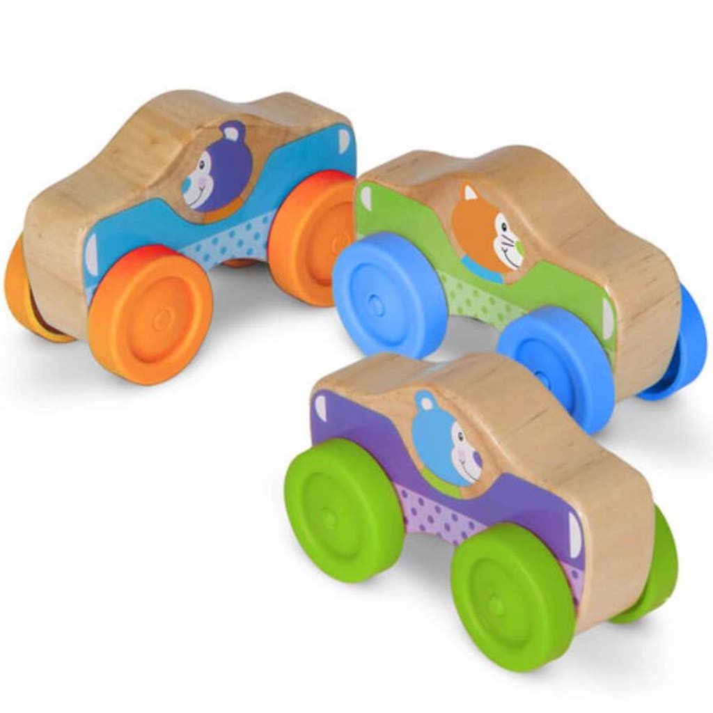 First Play Wooden Animal Stacking Cars 