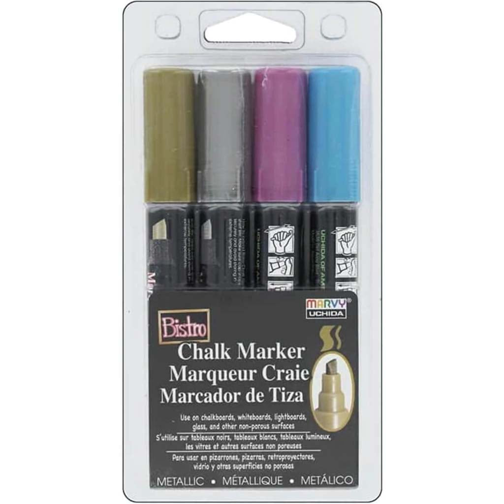 BISTRO CHALK CHISEL METALLIC SET 