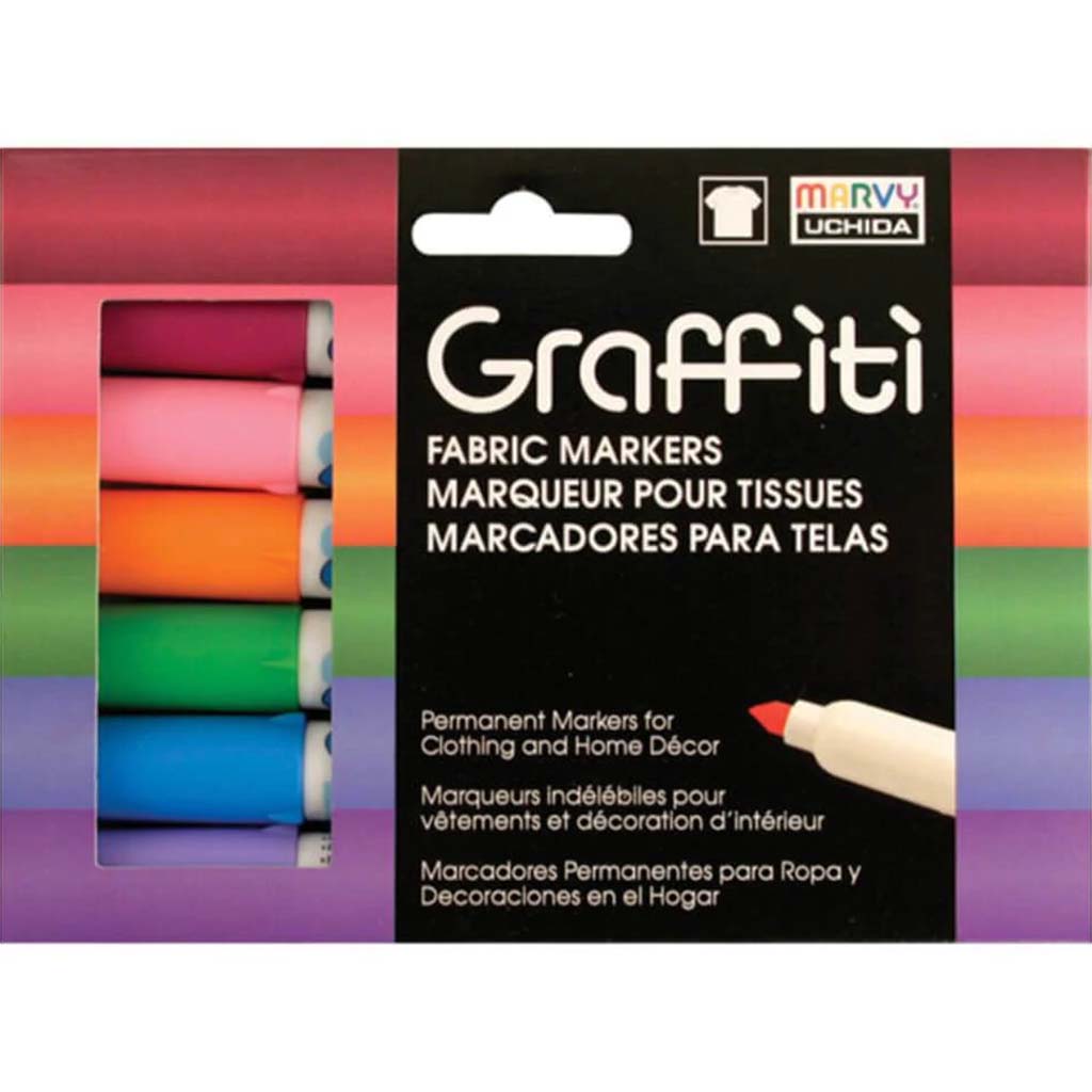 GRAFFITI FABRIC MARKER FLORAL SET 