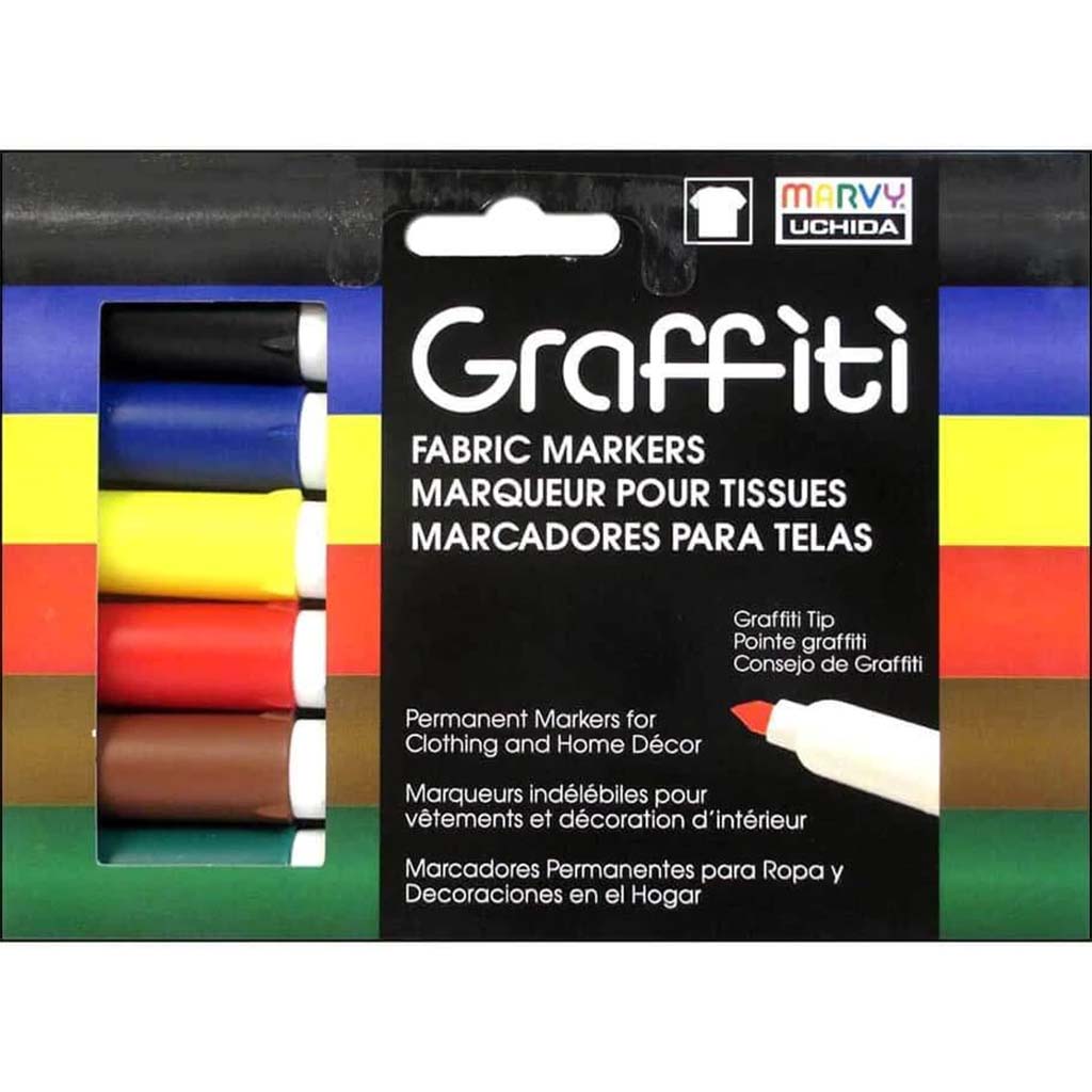 GRAFFITI FABRIC MARKER PRIMARY SET 