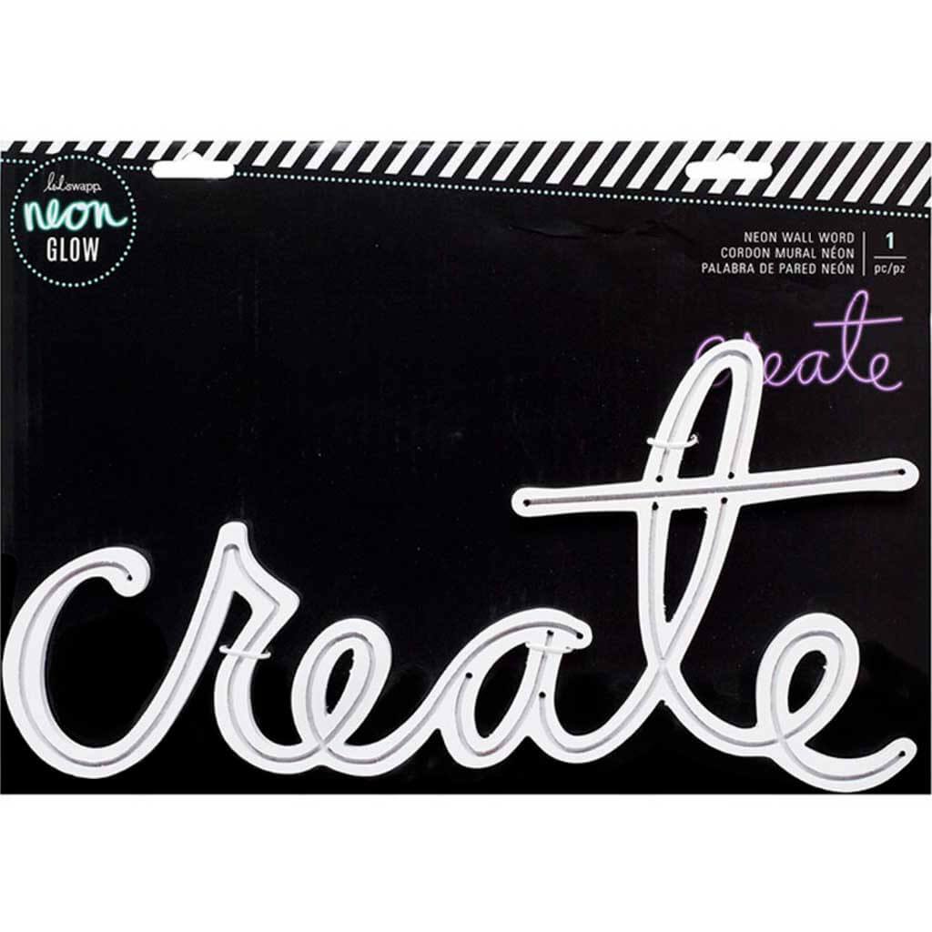 Create Wall Word Neon Glow