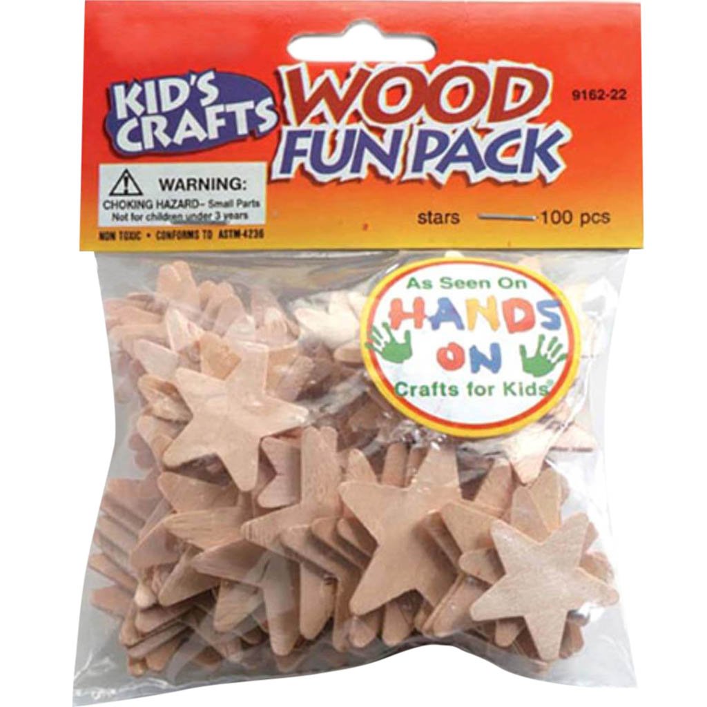 Stars Wood Shape 100pcs 