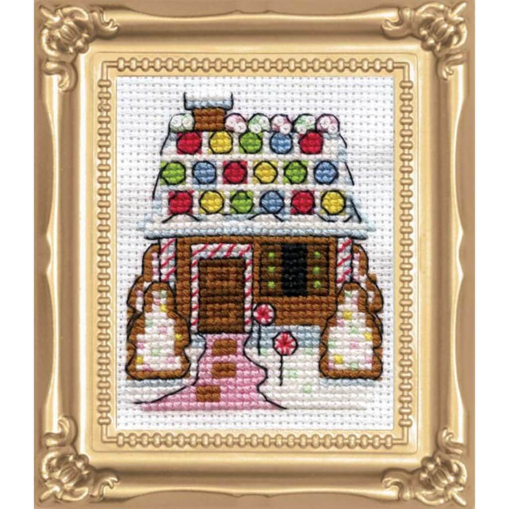 Gingerbread House Mini Ccs W/Frame 