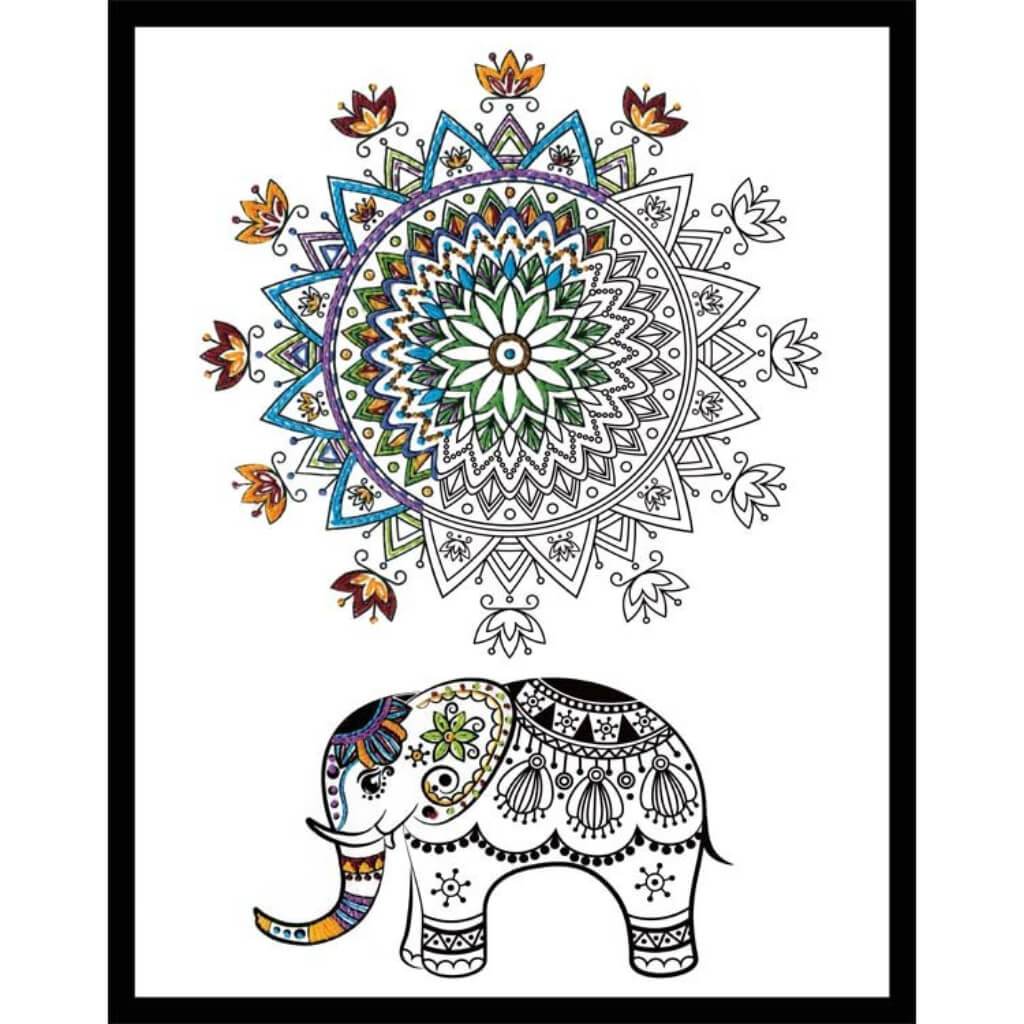 Zenbroidery Elephant Mandala Picture Kit New 