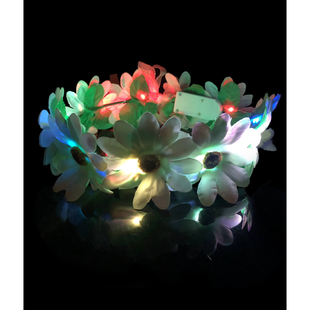 Led Light-Up Flower Halo Multicolor