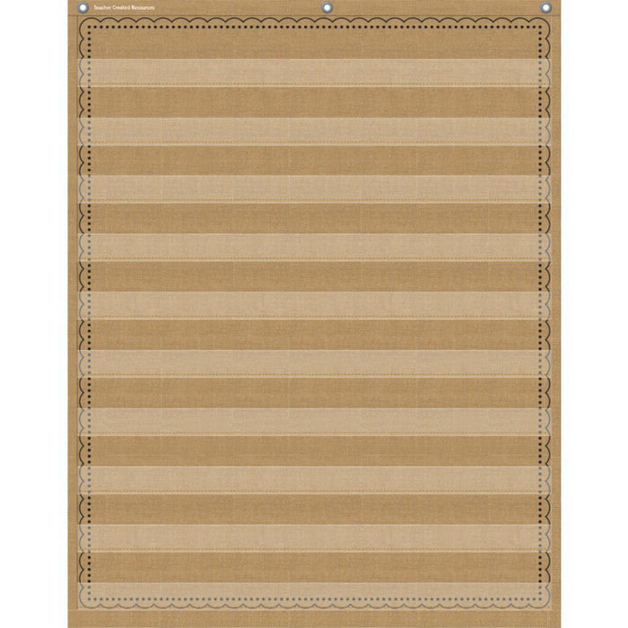 Burlap 10 Pocket Chart 