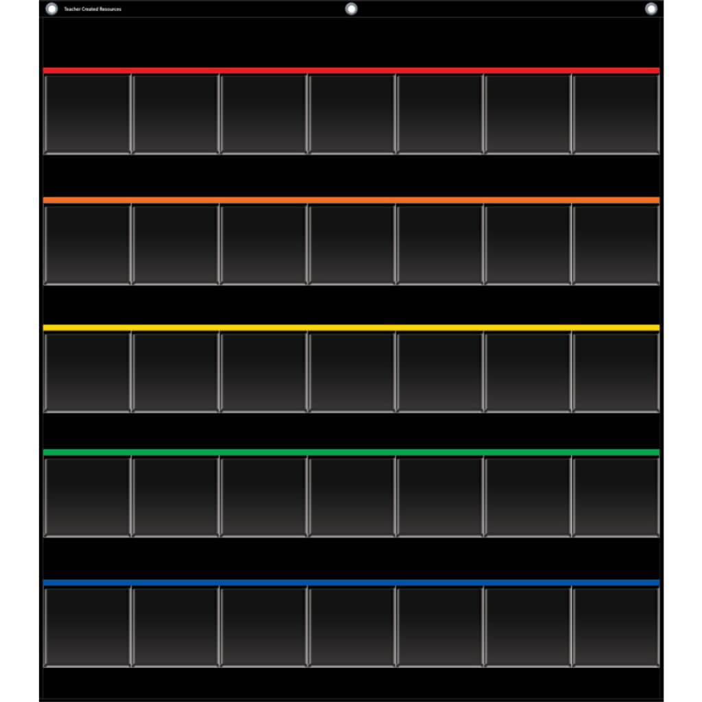 Black Storage Pocket Chart 