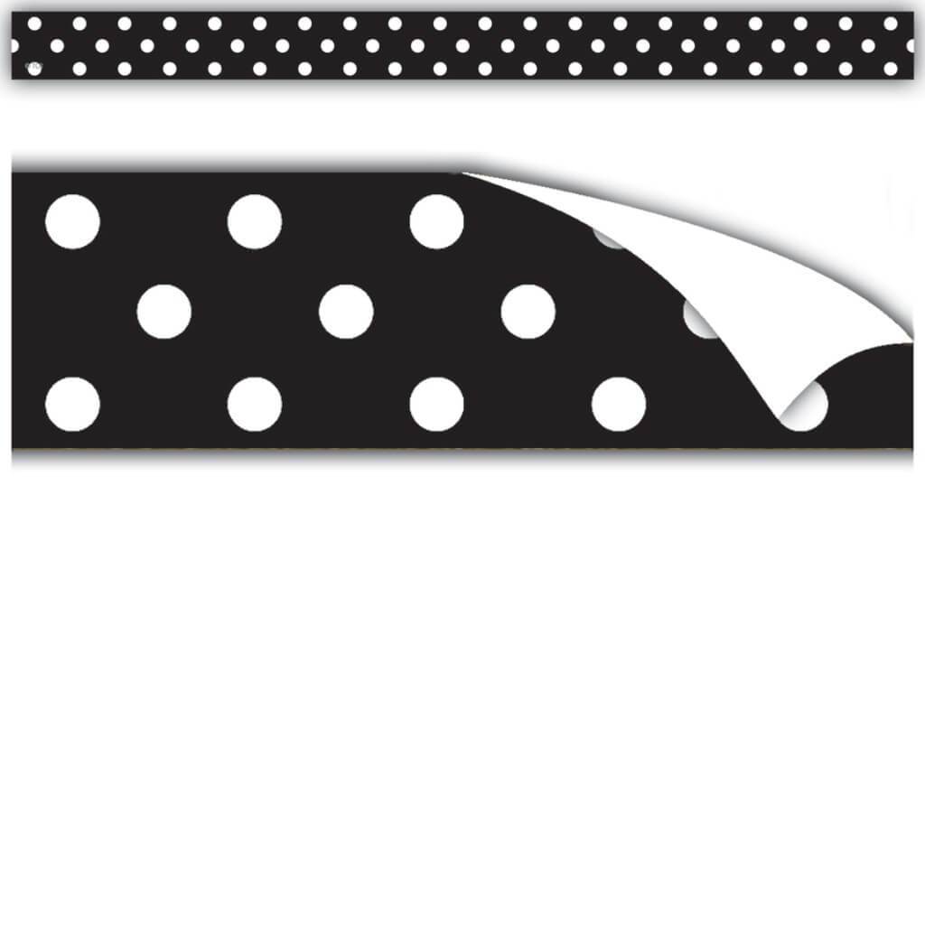 Clingy Thingies Black Polka Dots Strips 