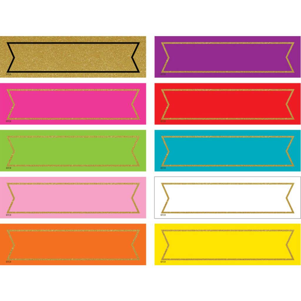 Colorful Gold Shimmer Labels 