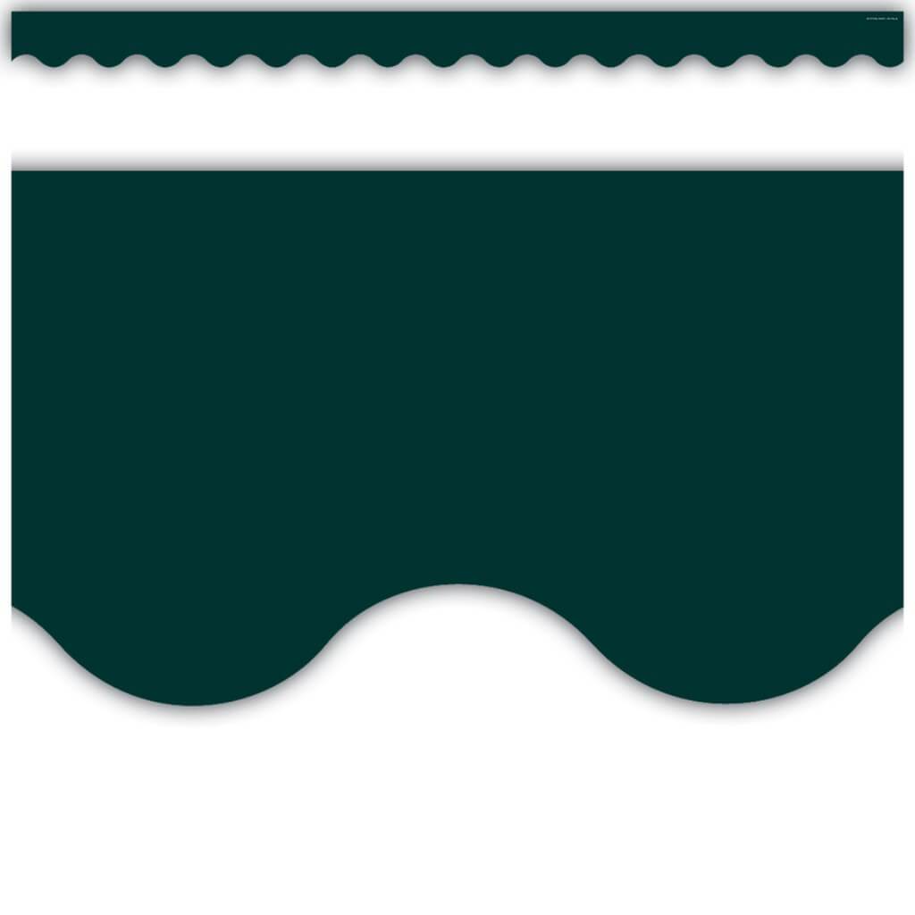 Hunter Green Scalloped Border Trim 