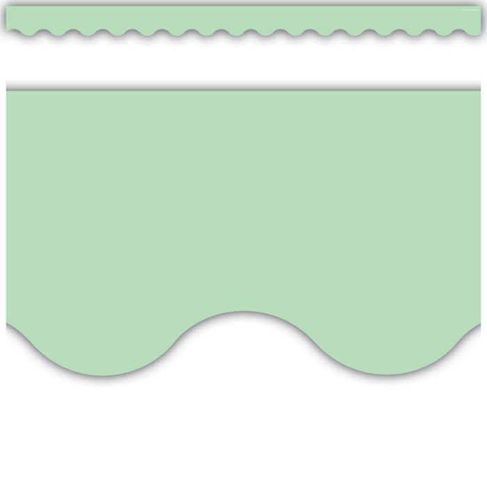 Mint Green Scalloped Border Trim 