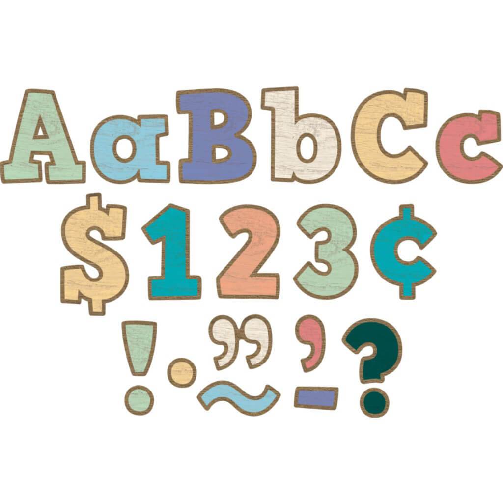 Painted Wood Bold Block 4'' Letters Combo Pack 