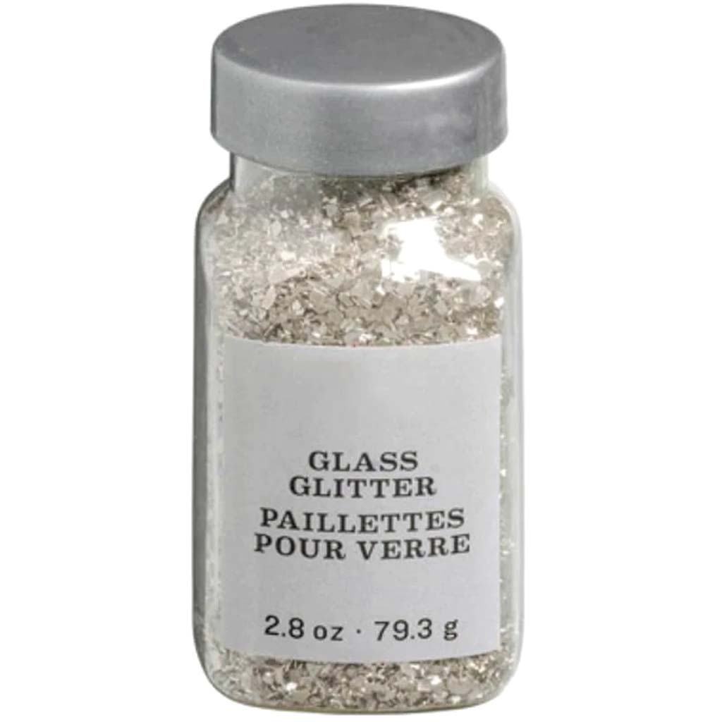 Vintage Silver Glass Glitter 2.8 oz 