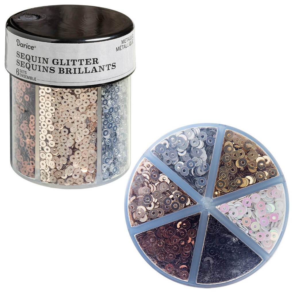 Sequin Glitter Caddy: Metallics 6-Color