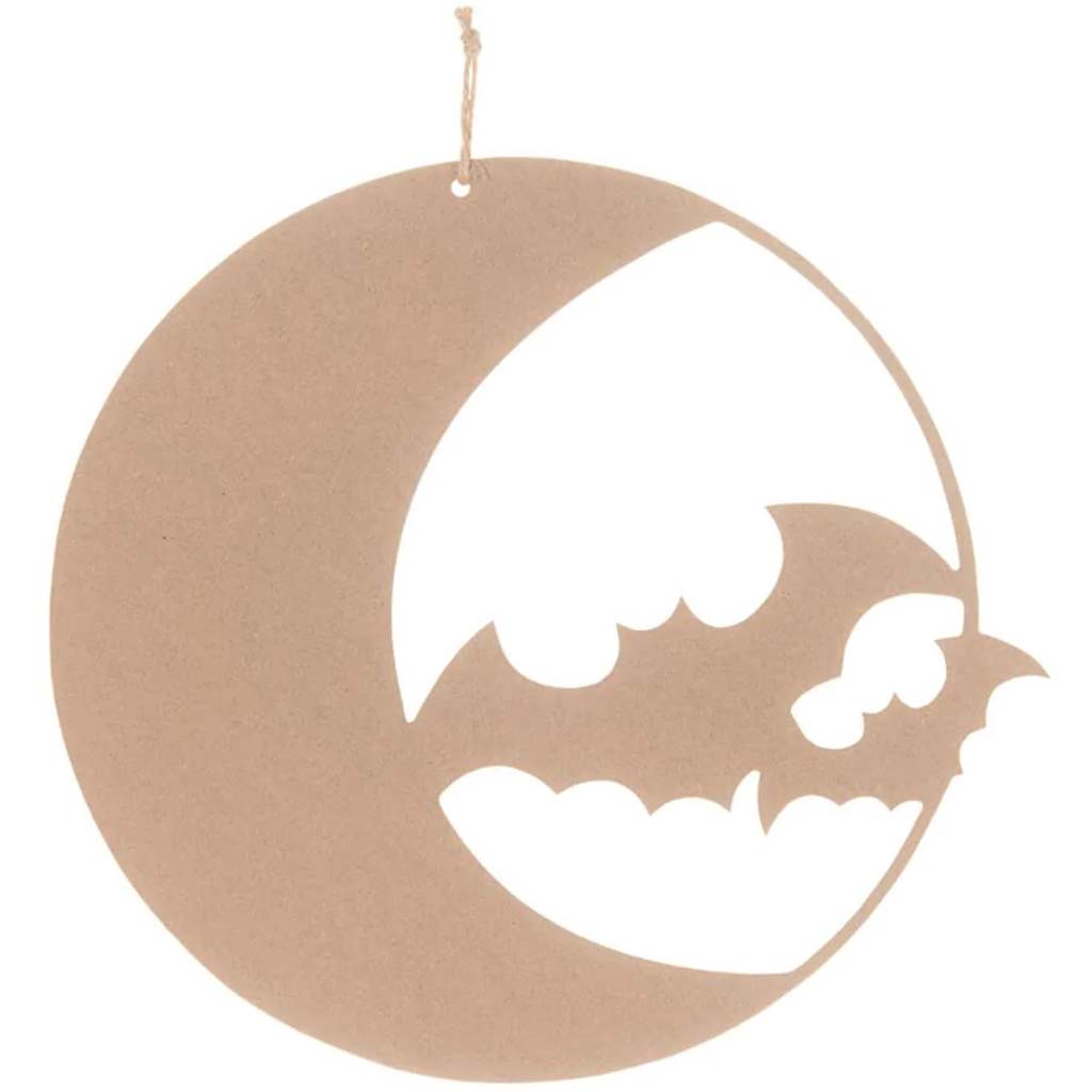 BAT MOONS HOOP WREATH MDF 