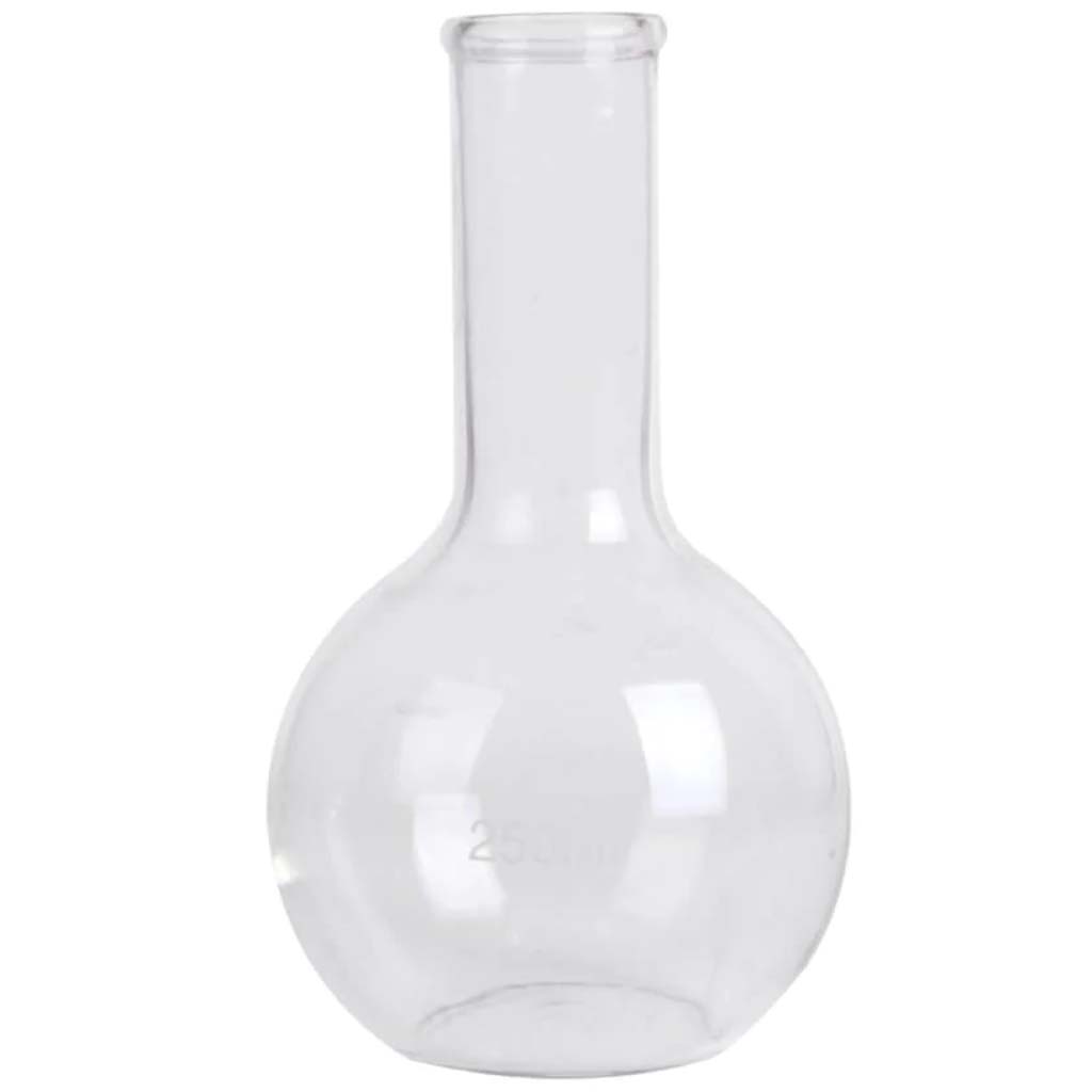 ROUND CLEAR GLASS FLASK 250ML 