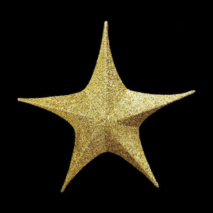 Foldable 3D Star Gold & Black, 25.5in 