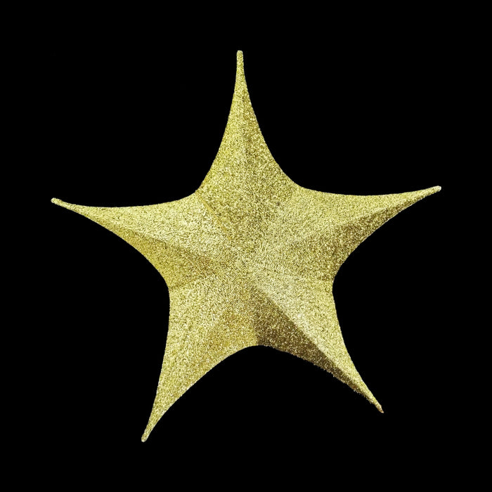 Foldable 3D Star Gold & Black, 31.5in 