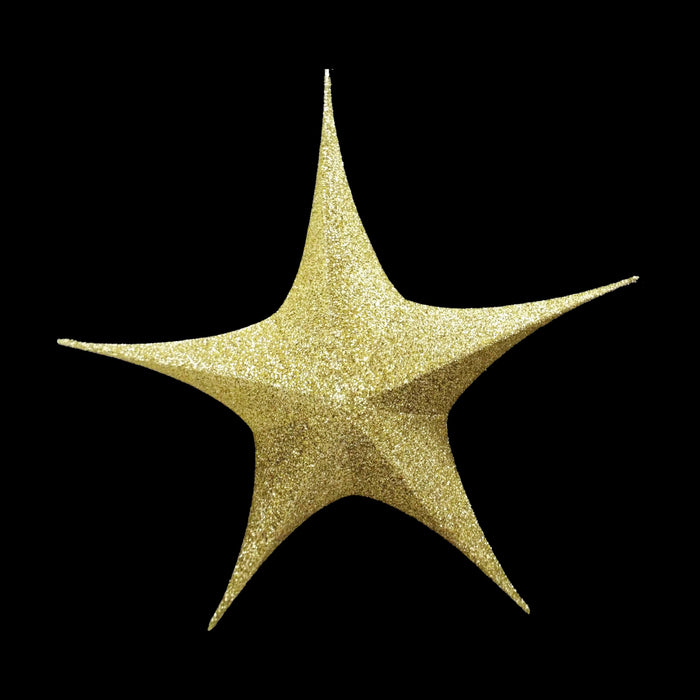 Foldable 3D Star Gold & Black, 43.25in 