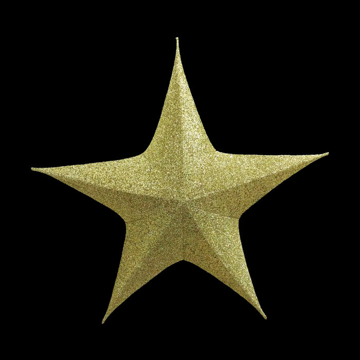 Foldable 3D Star Gold & Black, 53.25in 