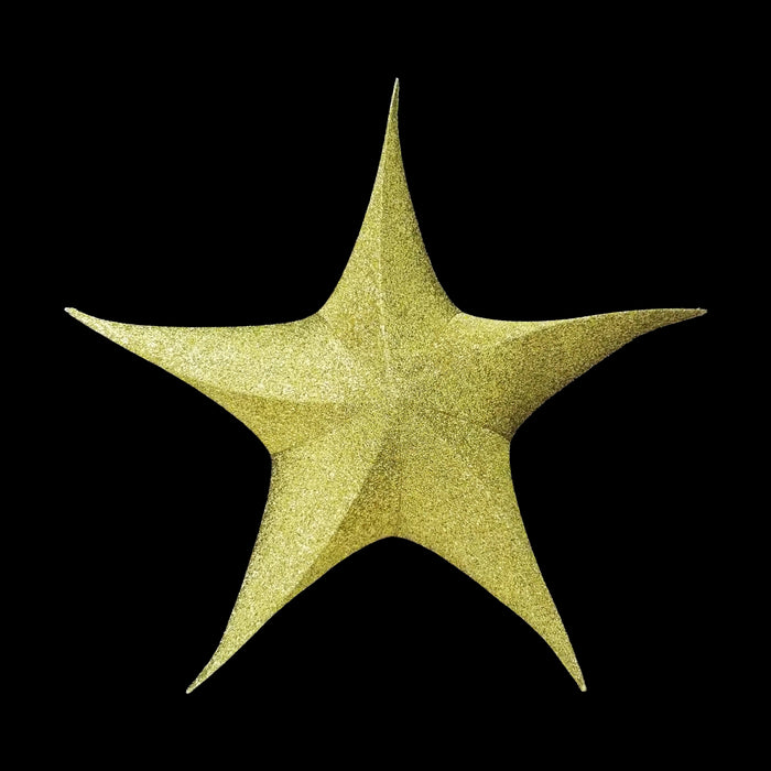 Foldable 3D Star Gold & Black, 59in 