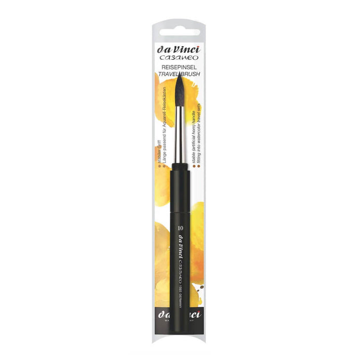Casaneo Synthetic Squirrel Watercolor Brush Travel Round Size 10