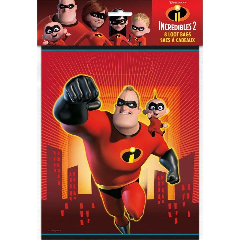 The Incredibles 2 Loot Bags, 8ct 