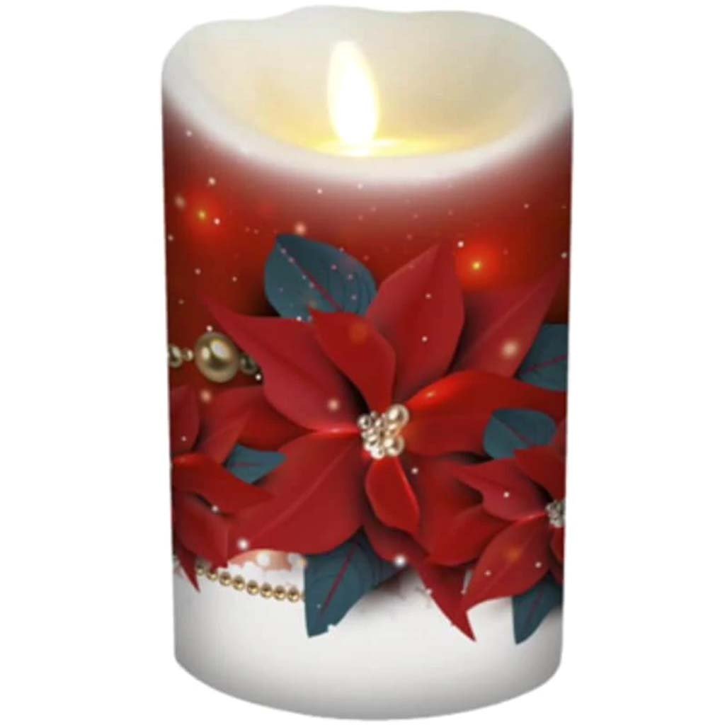 Luminara Poinsettia Candle Wrap 2pcs 