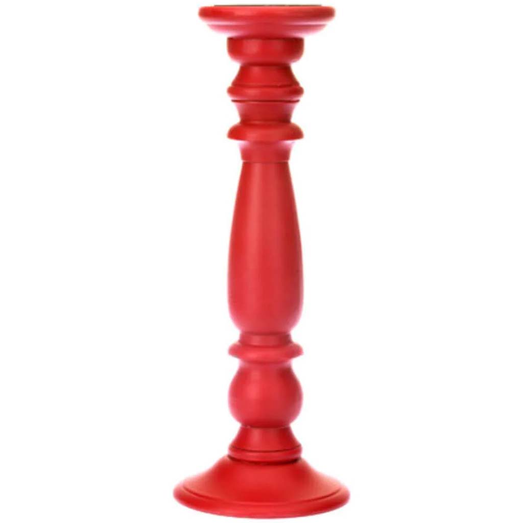 Pinewood Candleholders Red 