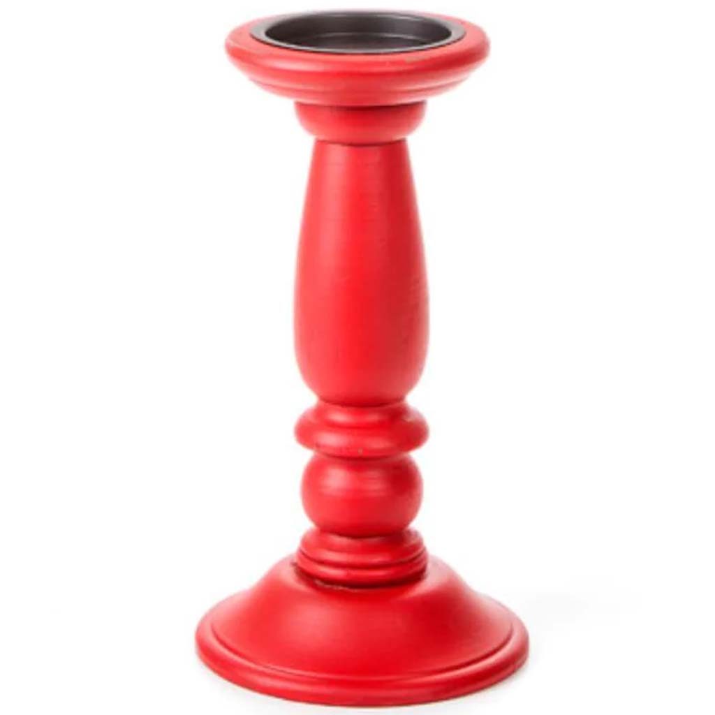 Pinewood Candleholders Red 