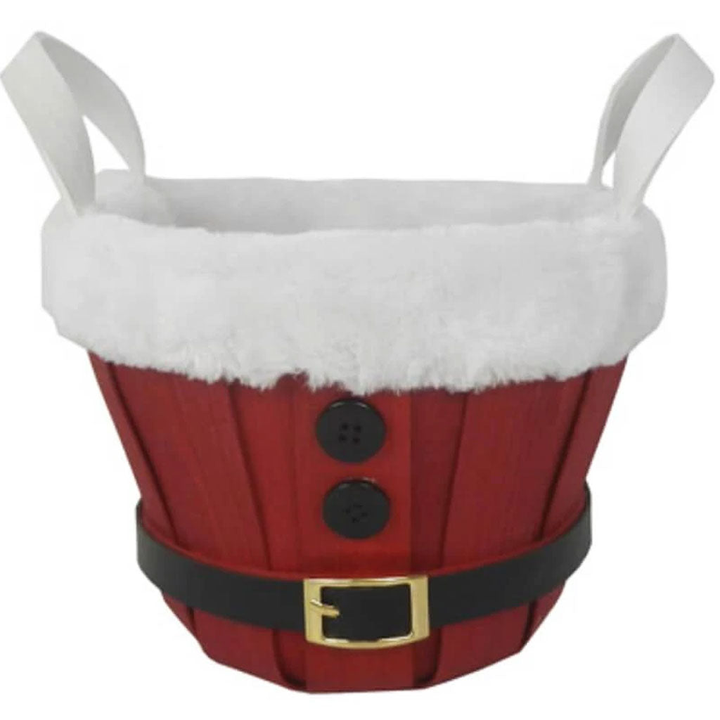 Santa Belly Bushel Basket: 6.75 x 5 inches