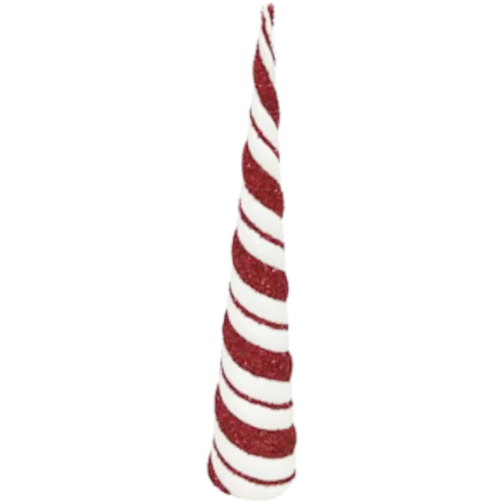 Peppermint Tree: Plastic, Red/White, 4.75 x 24 inches 