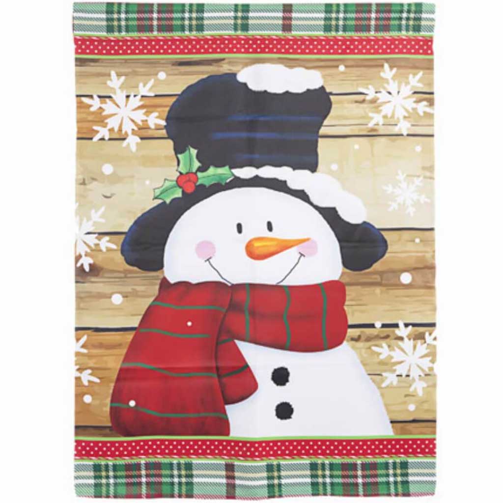 Christmas Snowman House Flag 