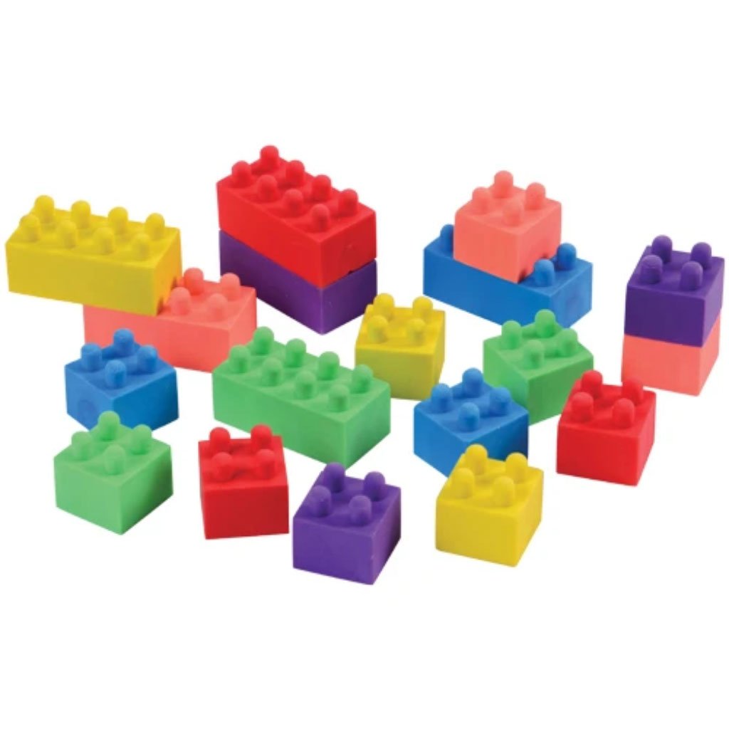 Block Mania Erasers 18 pcs