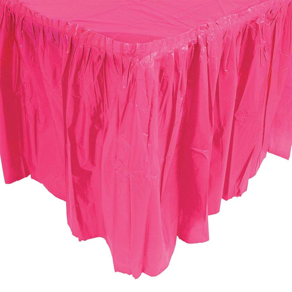 Magenta Pleated Tableskirt