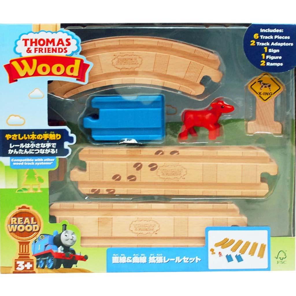 Thomas &amp; Friends Wood Straights &amp; Curves Track Pack