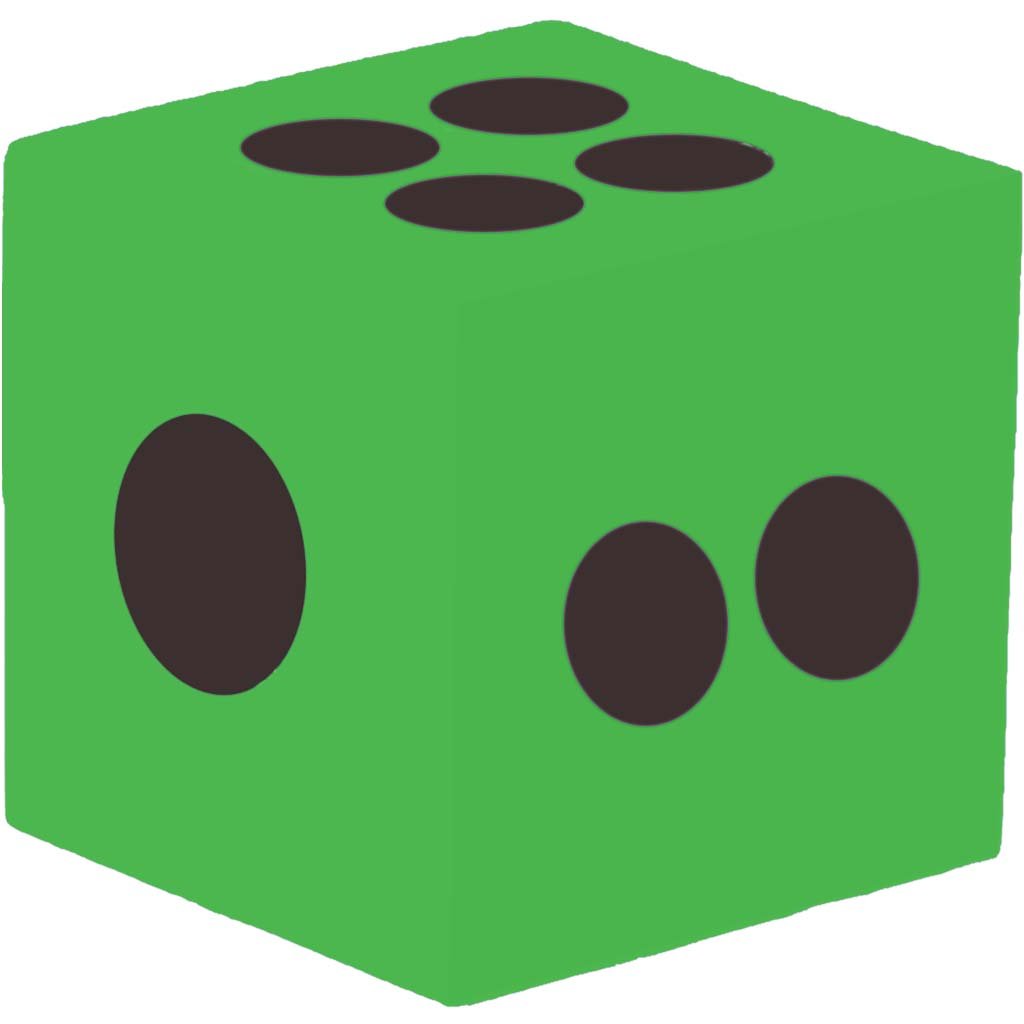 Green Foam Dice 2 1/2in