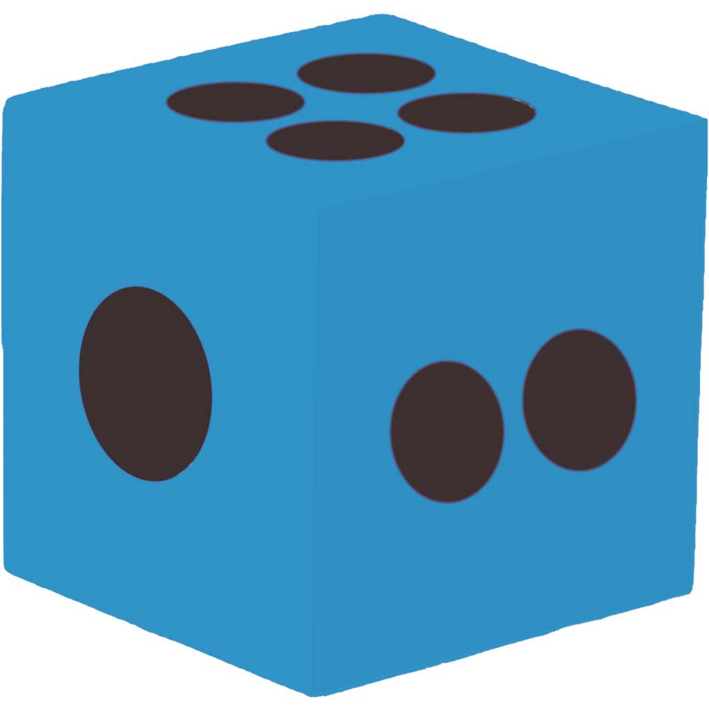 Blue Foam Dice 2 1/2 in